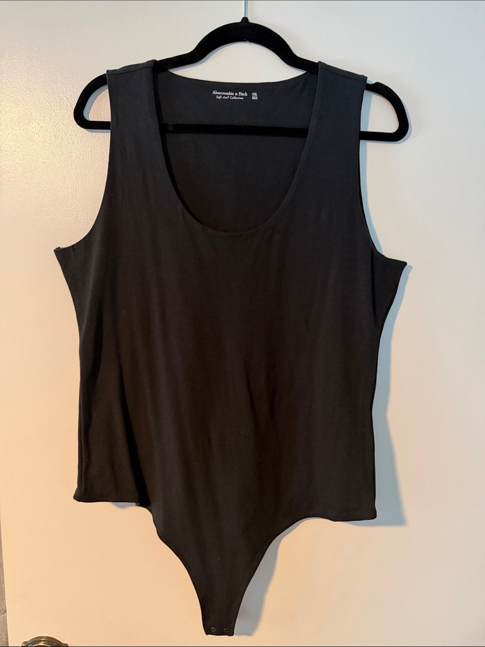 Abercrombie & Fitch Black Sleeveless Scoop Bodysuit